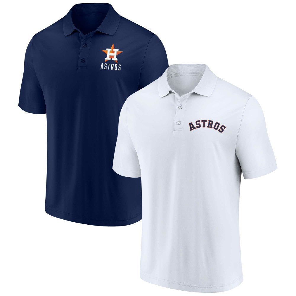 Houston Astros Fanatics Two-Pack Logo Lockup Polo Set | MLB Outlet