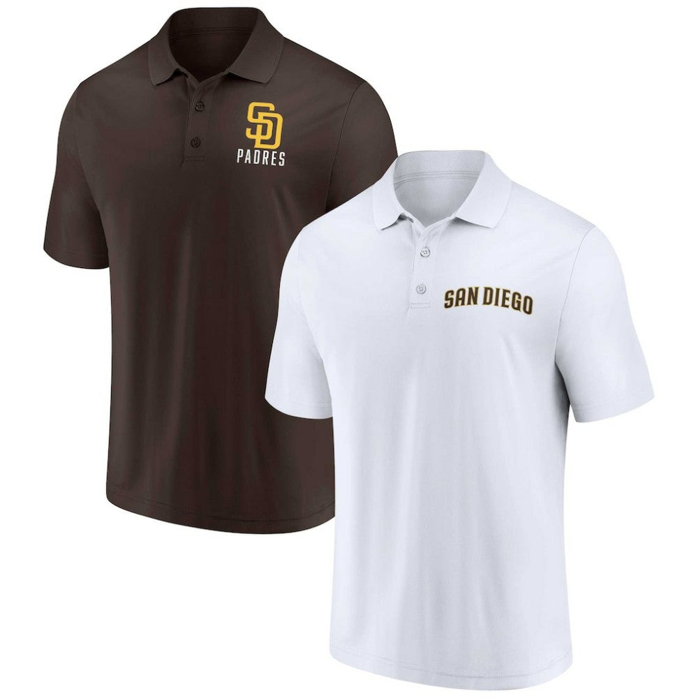 San Diego Padres Fanatics Two-Pack Logo Lockup Polo Set | MLB Outlet