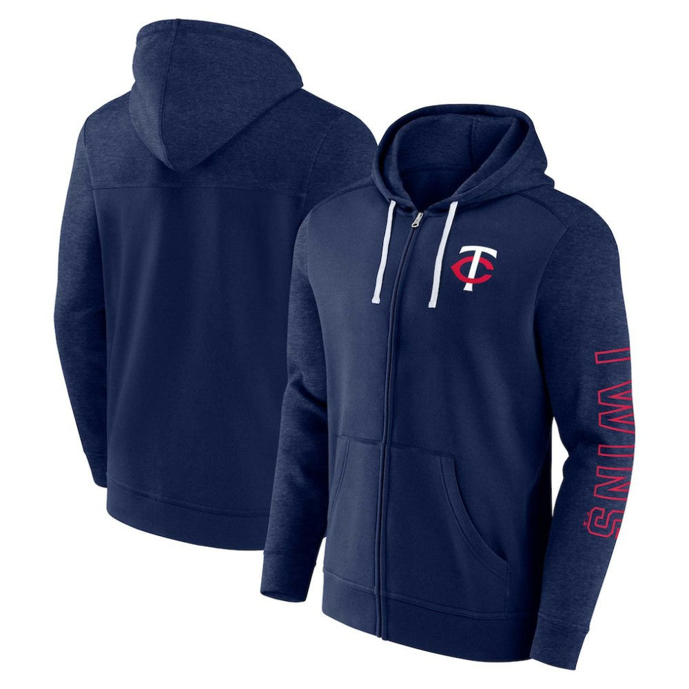 Minnesota Twins Fanatics Offensive Line Up Lightweight Full-Zip Hoodie | MLB Shop
