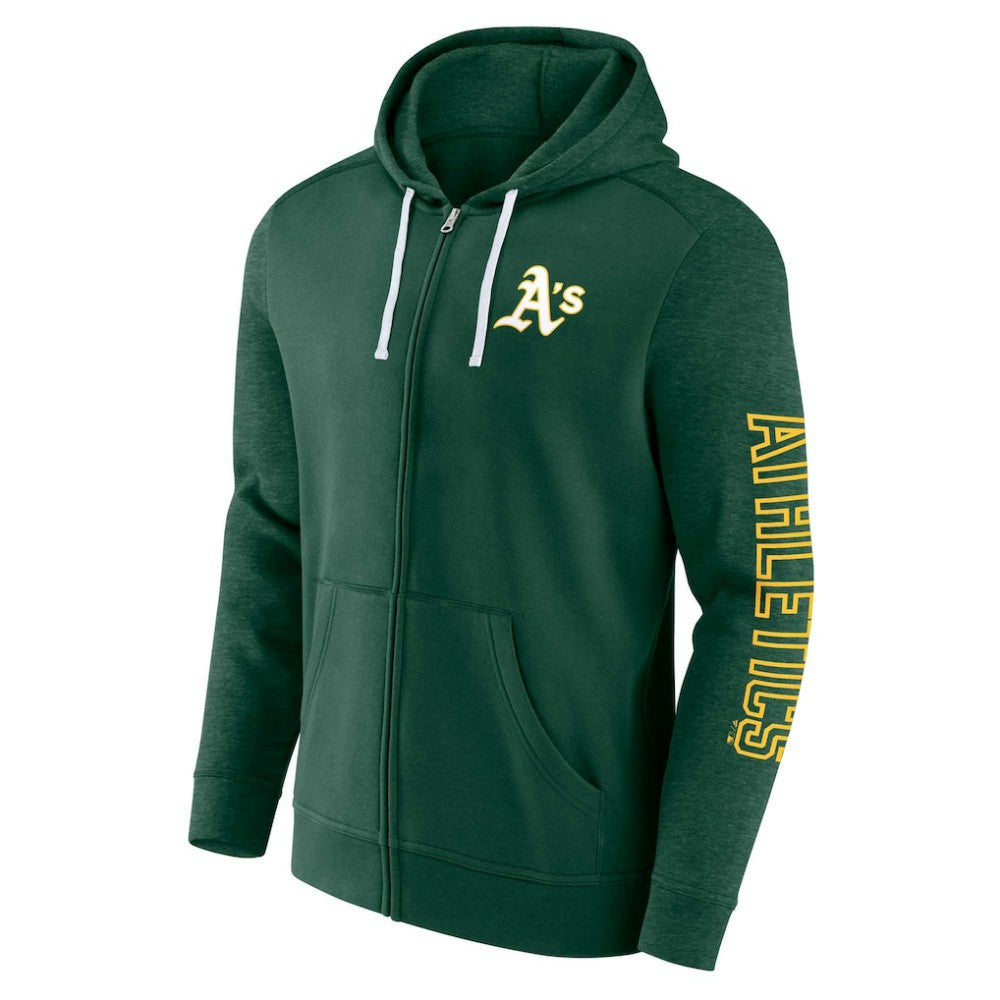 Athletics Fanatics Offensive Line Up Lightweight Full-Zip Hoodie | MLB Shop