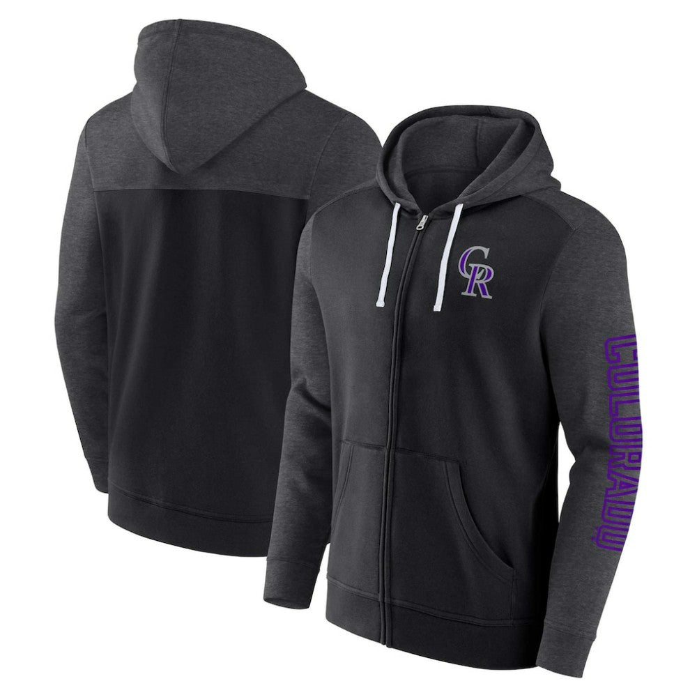 Colorado Rockies Fanatics Offensive Line Up Lightweight Full-Zip Hoodie | MLB Sale