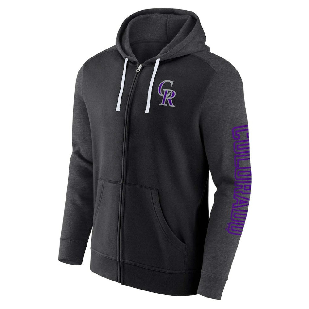 Colorado Rockies Fanatics Offensive Line Up Lightweight Full-Zip Hoodie | MLB Sale