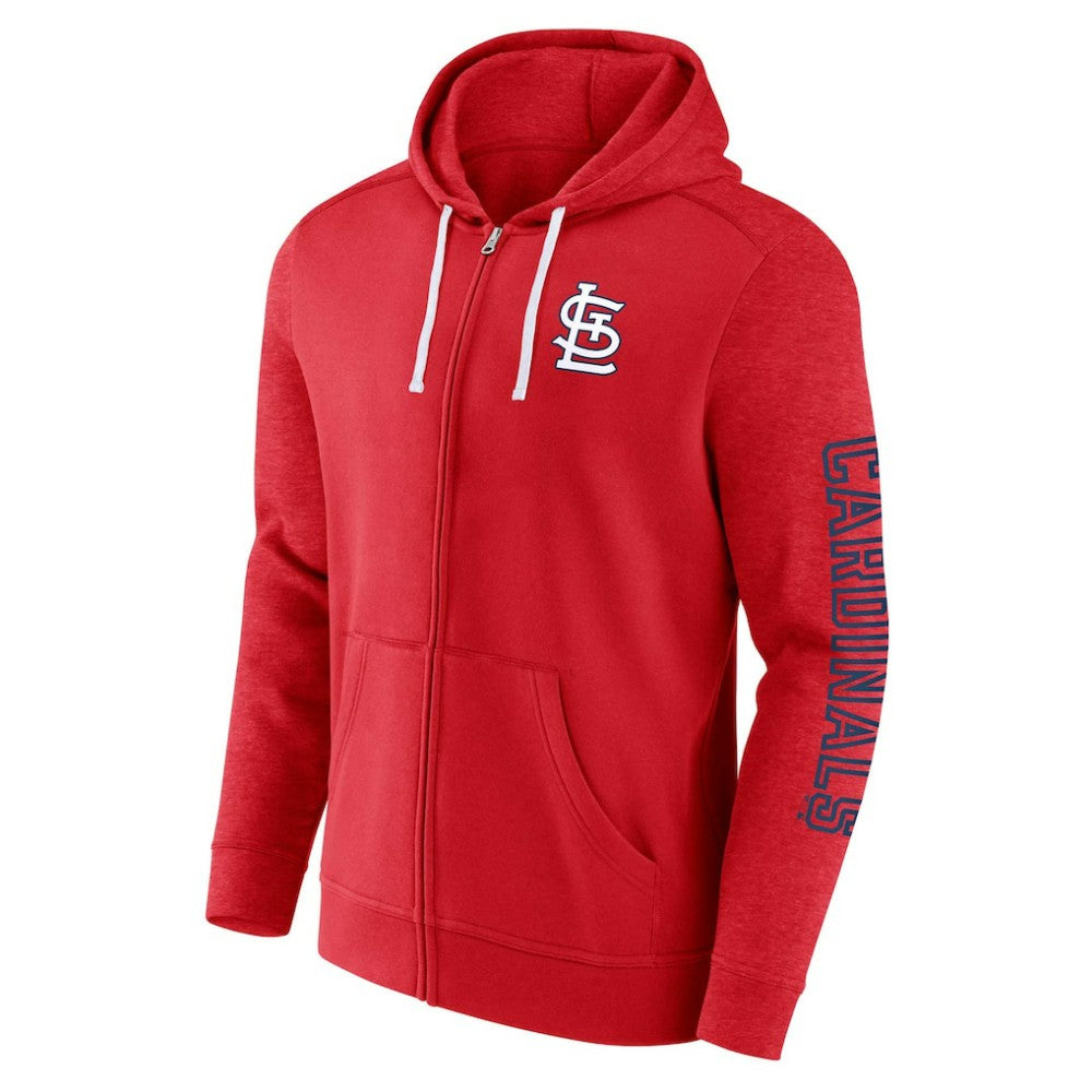 St. Louis Cardinals Fanatics Offensive Line Up Lightweight Full-Zip Hoodie | MLB Outlet