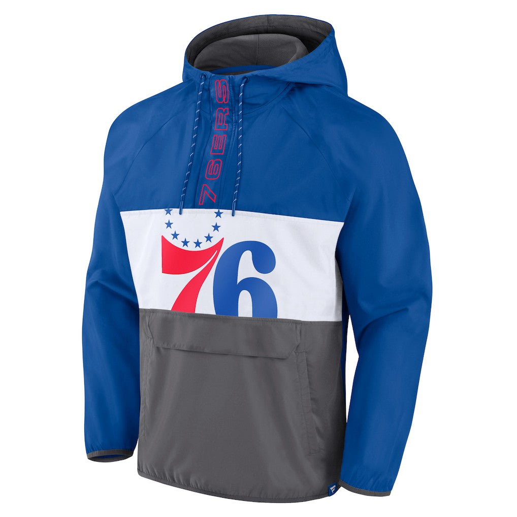 Philadelphia 76ers Anorak Flagrant Foul Color-Block Raglan Hoodie Half-Zip Jacket Online