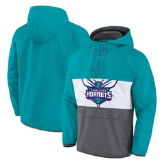 Charlotte Hornets Anorak Flagrant Foul Color-Block Raglan Hoodie Half-Zip Jacket Online