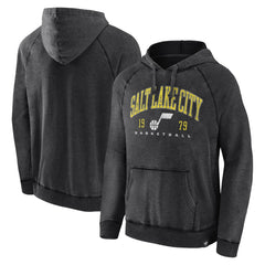 Utah Jazz Foul Trouble Snow Wash Raglan Pullover Hoodie Outlet