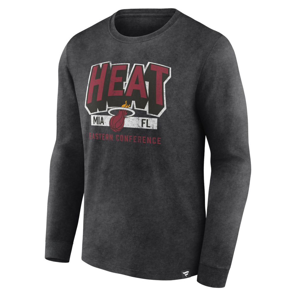 Miami Heat Front Court Press Snow Wash Long Sleeve T-Shirt Outlet