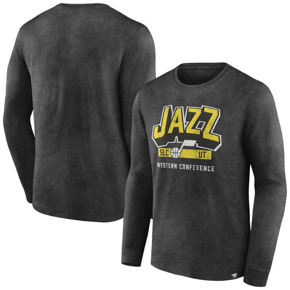 Utah Jazz Front Court Press Snow Wash Long Sleeve T-Shirt On Sale