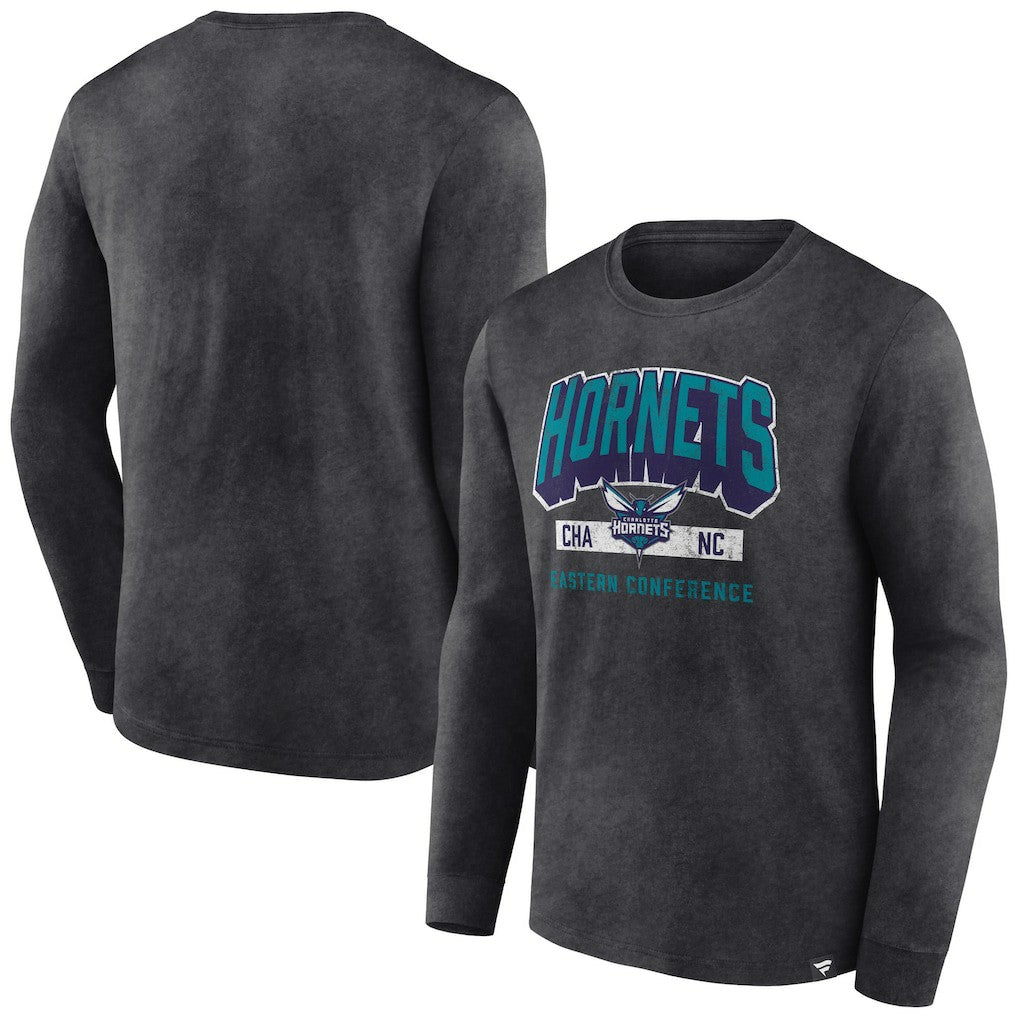Charlotte Hornets Front Court Press Snow Wash Long Sleeve T-Shirt Online