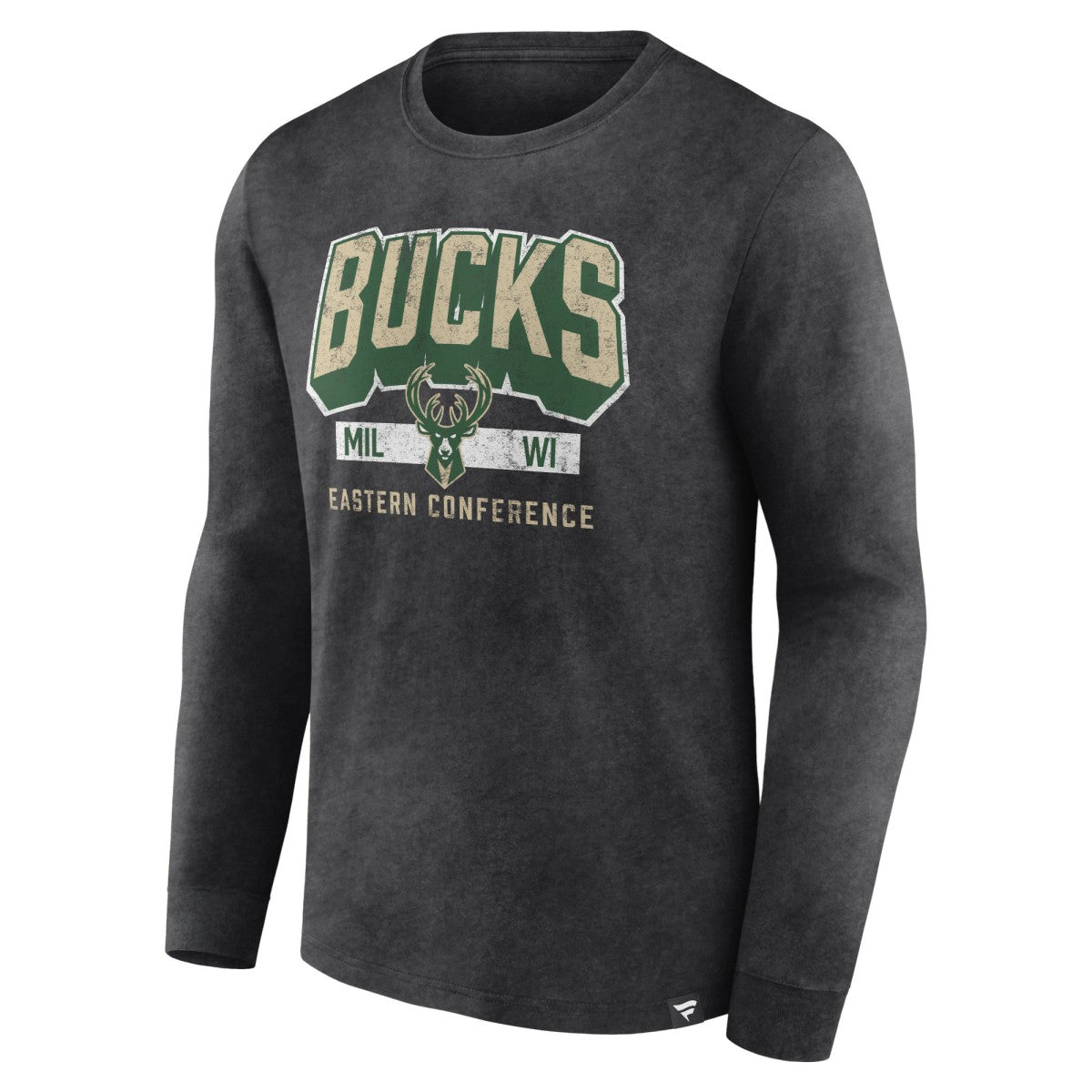 Milwaukee Bucks Front Court Press Snow Wash Long Sleeve T-Shirt Outlet