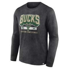 Milwaukee Bucks Front Court Press Snow Wash Long Sleeve T-Shirt Outlet