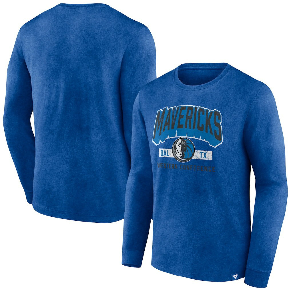 Dallas Mavericks Front Court Press Snow Wash Long Sleeve T-Shirt sale For Sale