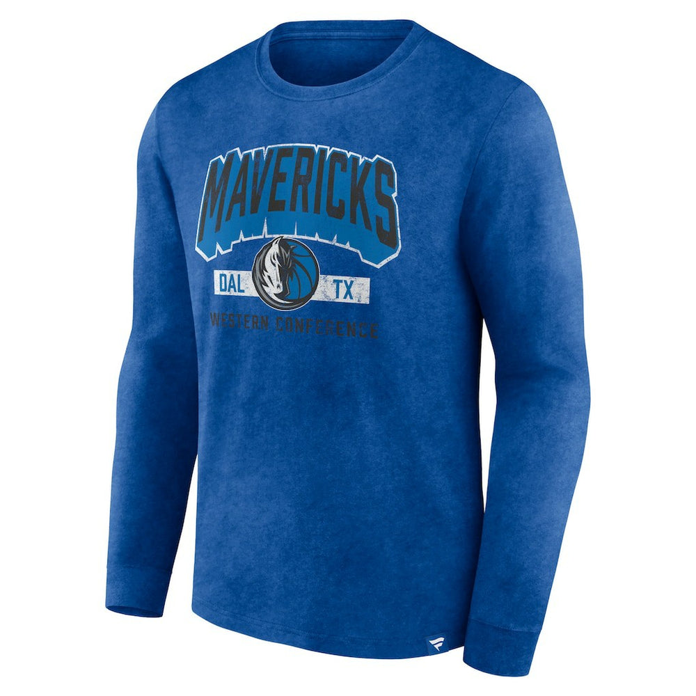 Dallas Mavericks Front Court Press Snow Wash Long Sleeve T-Shirt sale For Sale