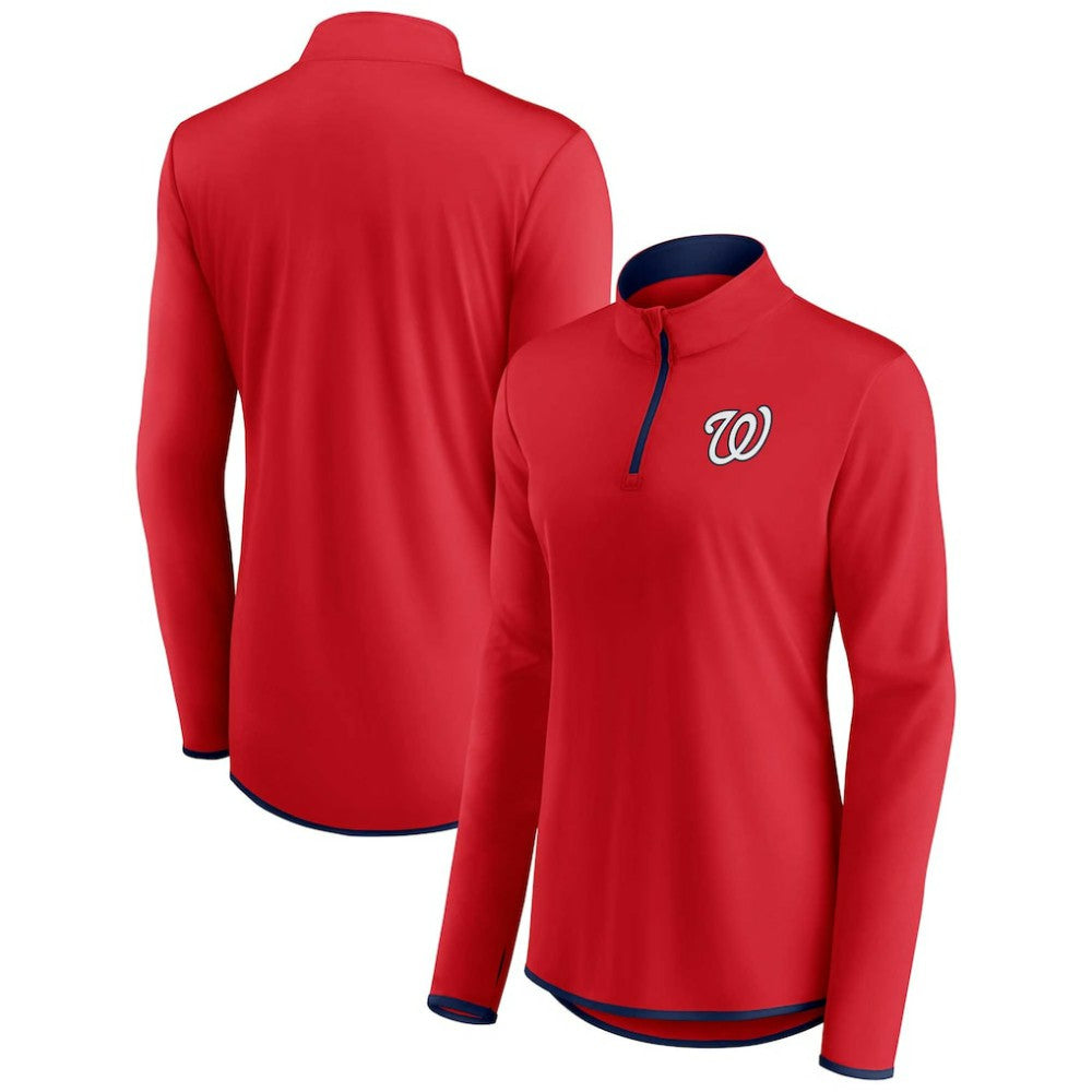 Washington Nationals Fanatics Women's Corner Quarter-Zip Top | MLB Discount