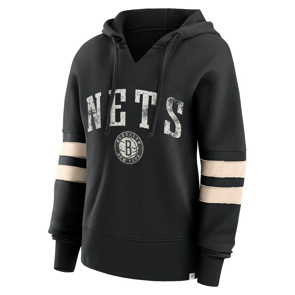 Brooklyn Nets Women's Bold Move Dolman V-Neck High Hip Hoodie Online