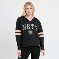 Brooklyn Nets Women's Bold Move Dolman V-Neck High Hip Hoodie Online