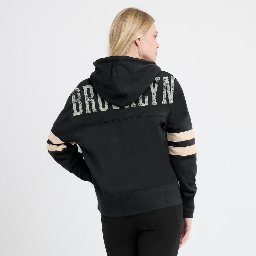 Brooklyn Nets Women's Bold Move Dolman V-Neck High Hip Hoodie Online