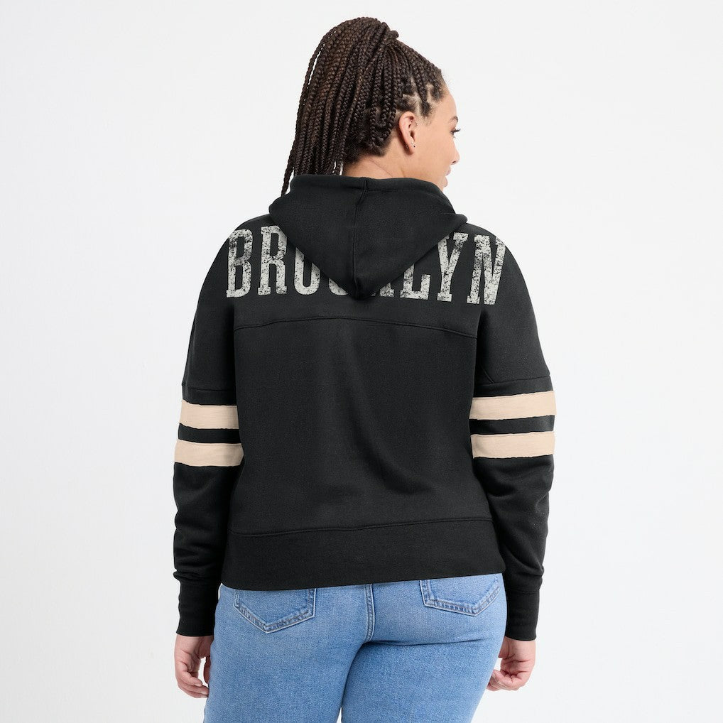 Brooklyn Nets Women's Bold Move Dolman V-Neck High Hip Hoodie Online