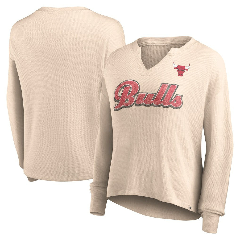 Chicago Bulls Women's Go For It Long Sleeve Notch Neck T-Shirt sale On Sale