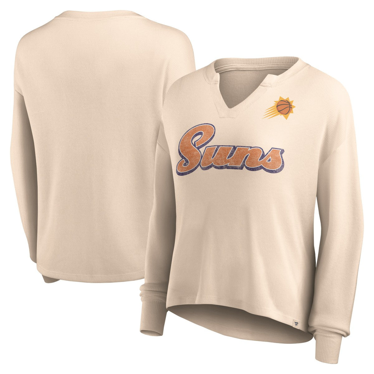 Phoenix Suns Women's Go For It Long Sleeve Notch Neck T-Shirt Outlet