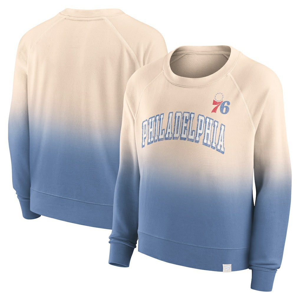 Philadelphia 76ers Women's Lounge Arch Raglan Pullover Sweatshirt For Sale