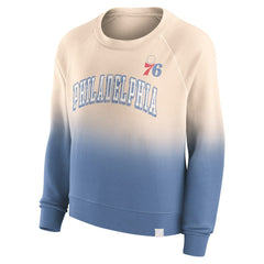 Philadelphia 76ers Women's Lounge Arch Raglan Pullover Sweatshirt For Sale