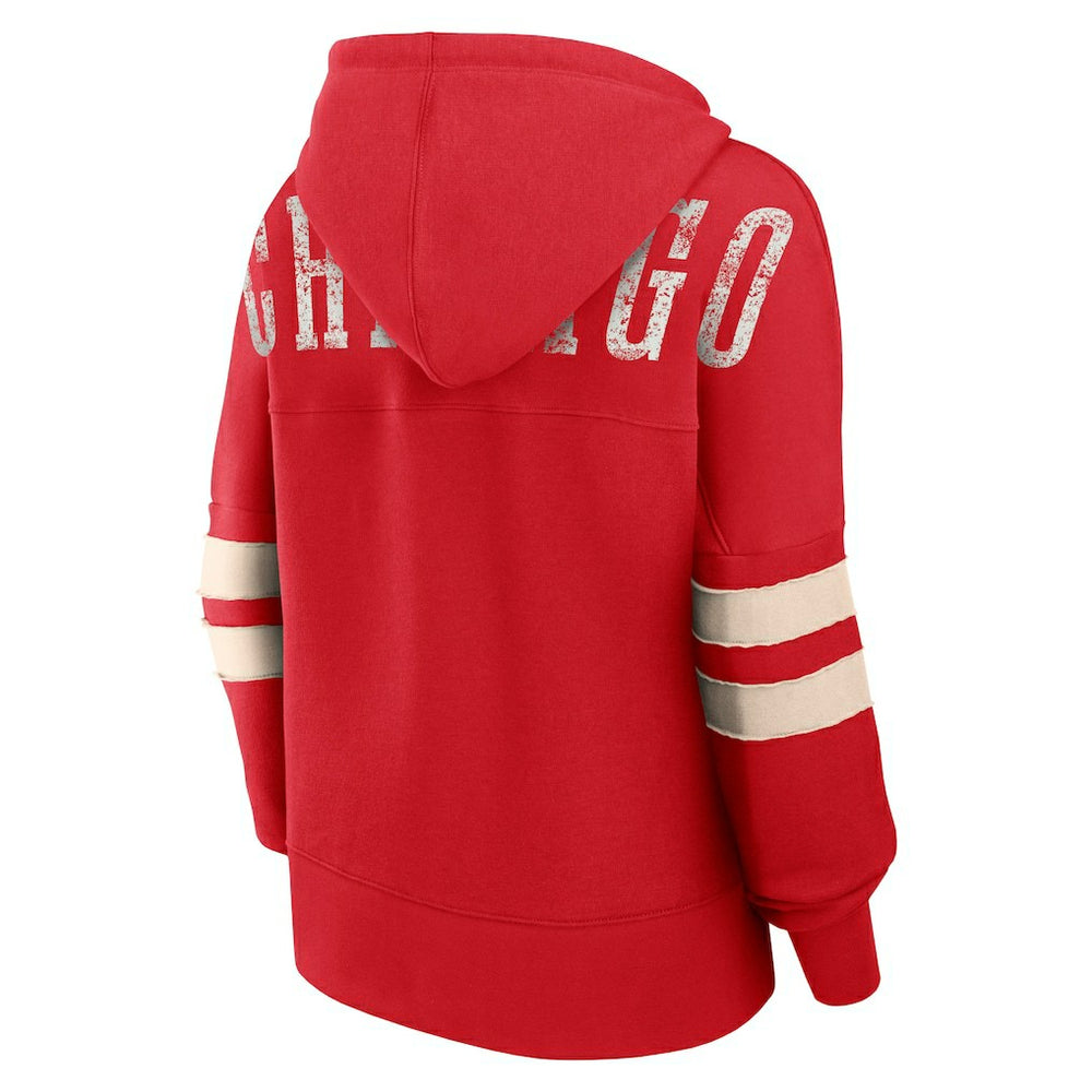 Chicago Bulls Women's Bold Move Dolman V-Neck High Hip Hoodie Online