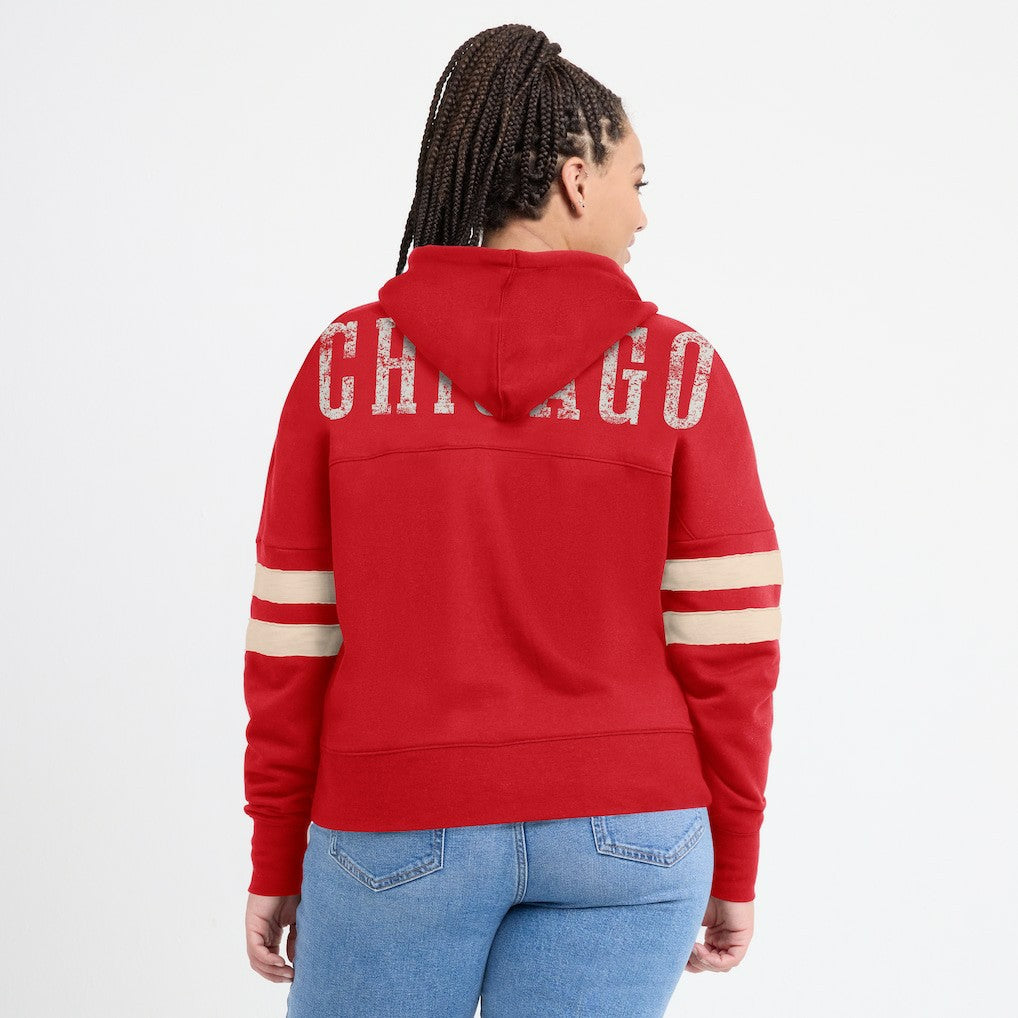 Chicago Bulls Women's Bold Move Dolman V-Neck High Hip Hoodie Online
