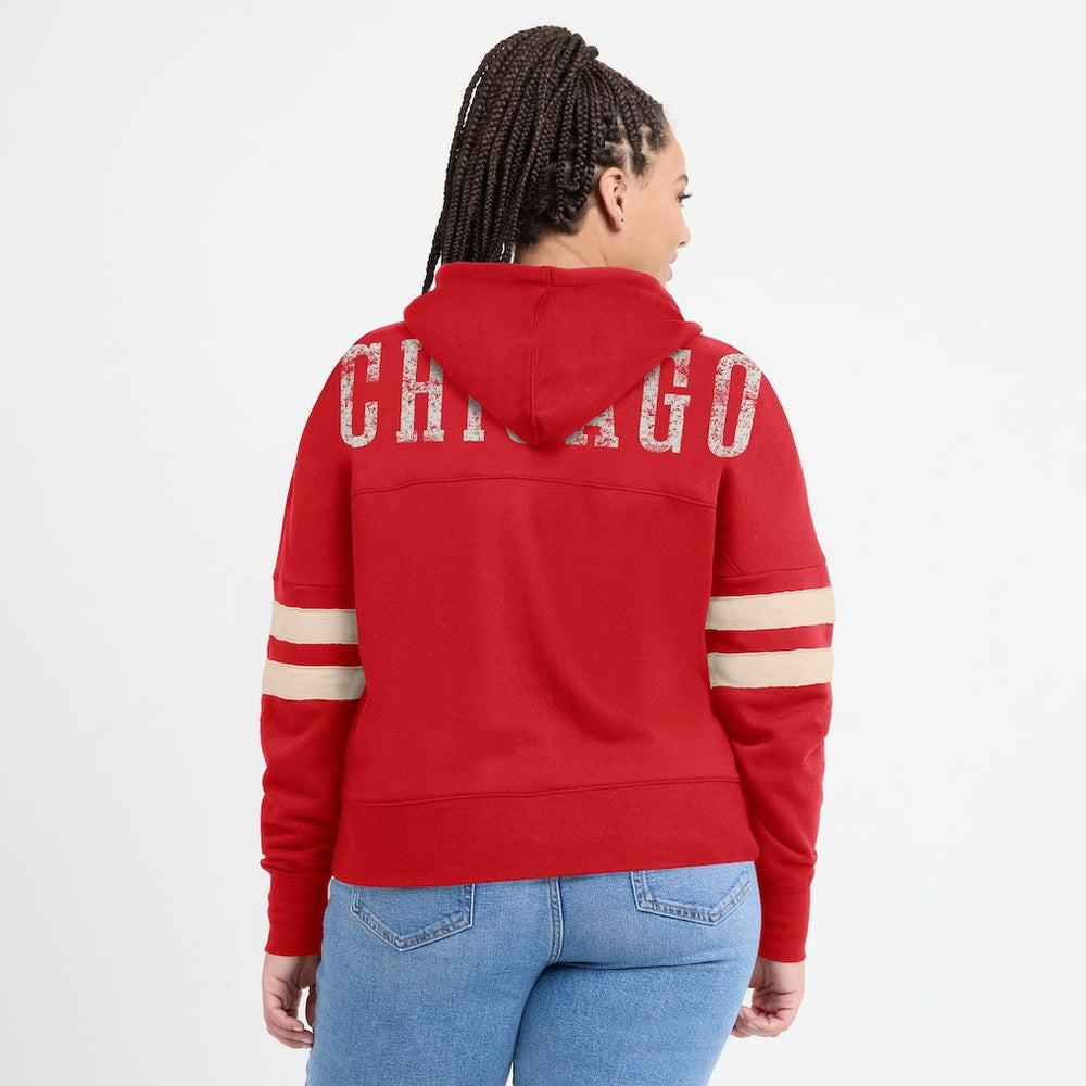 Chicago Bulls Women's Bold Move Dolman V-Neck High Hip Hoodie Online
