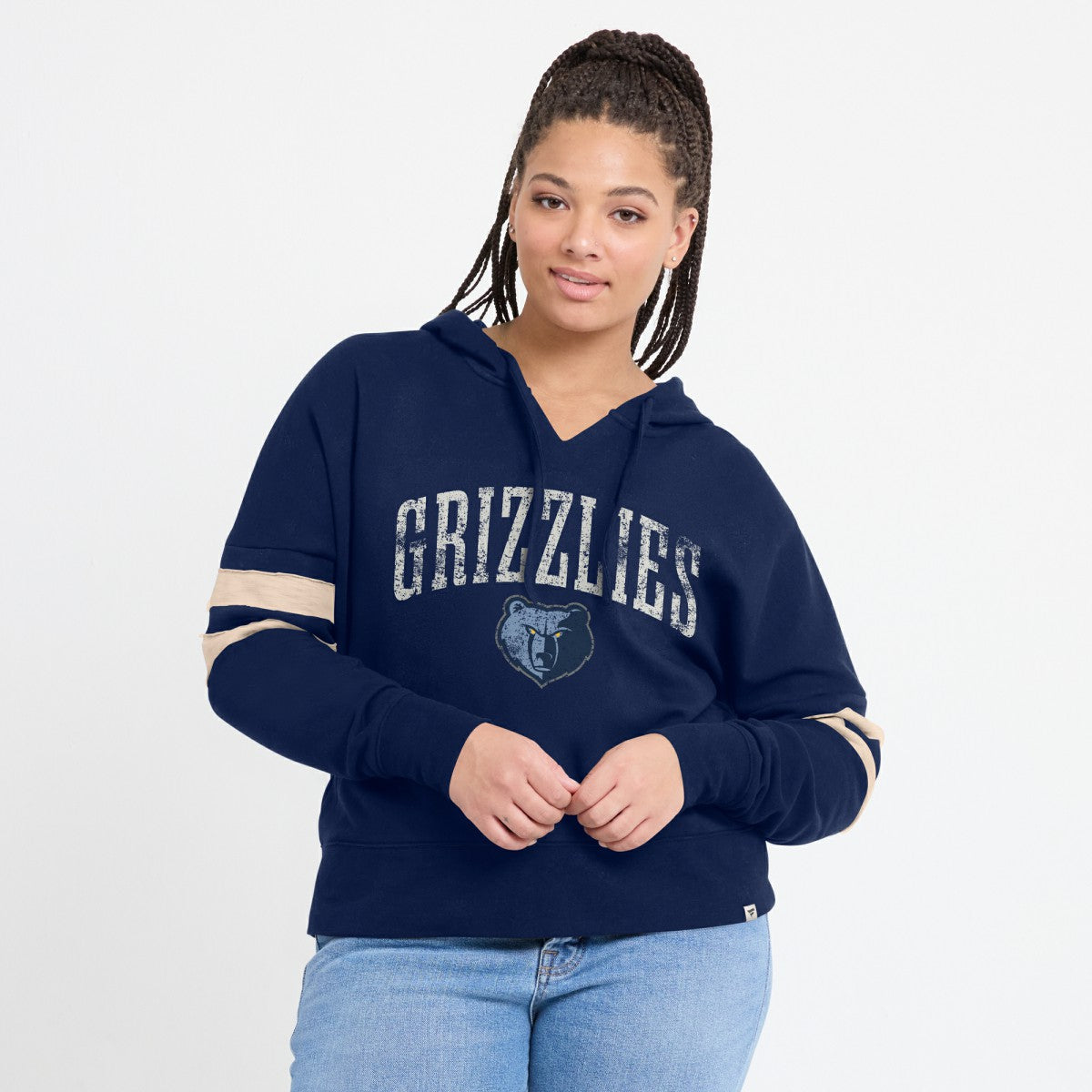 Memphis Grizzlies Women's Bold Move Dolman V-Neck High Hip Hoodie Online
