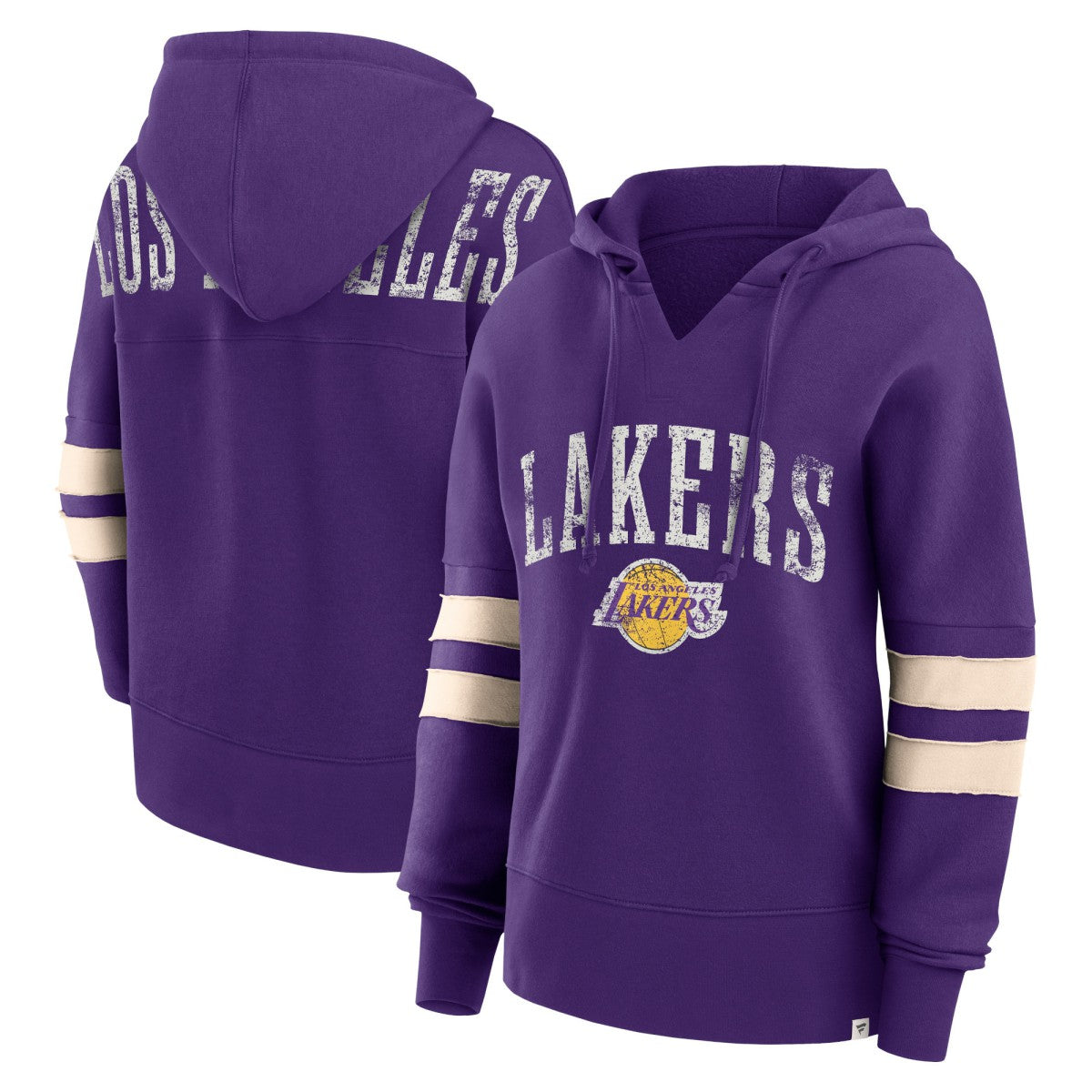 Los Angeles Lakers Women's Bold Move Dolman V-Neck High Hip Hoodie On Sale