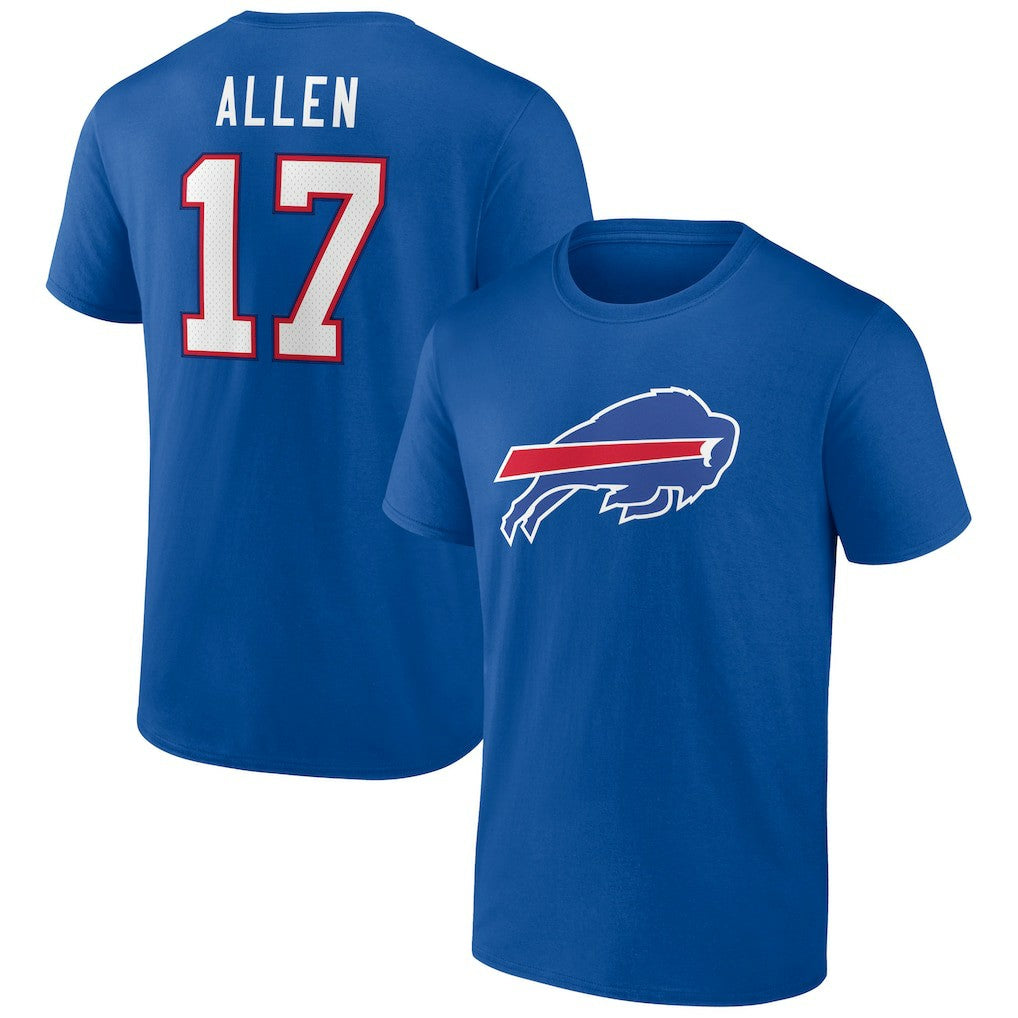 Buffalo Bills  Josh Allen  Icon Player Name & Number T-Shirt