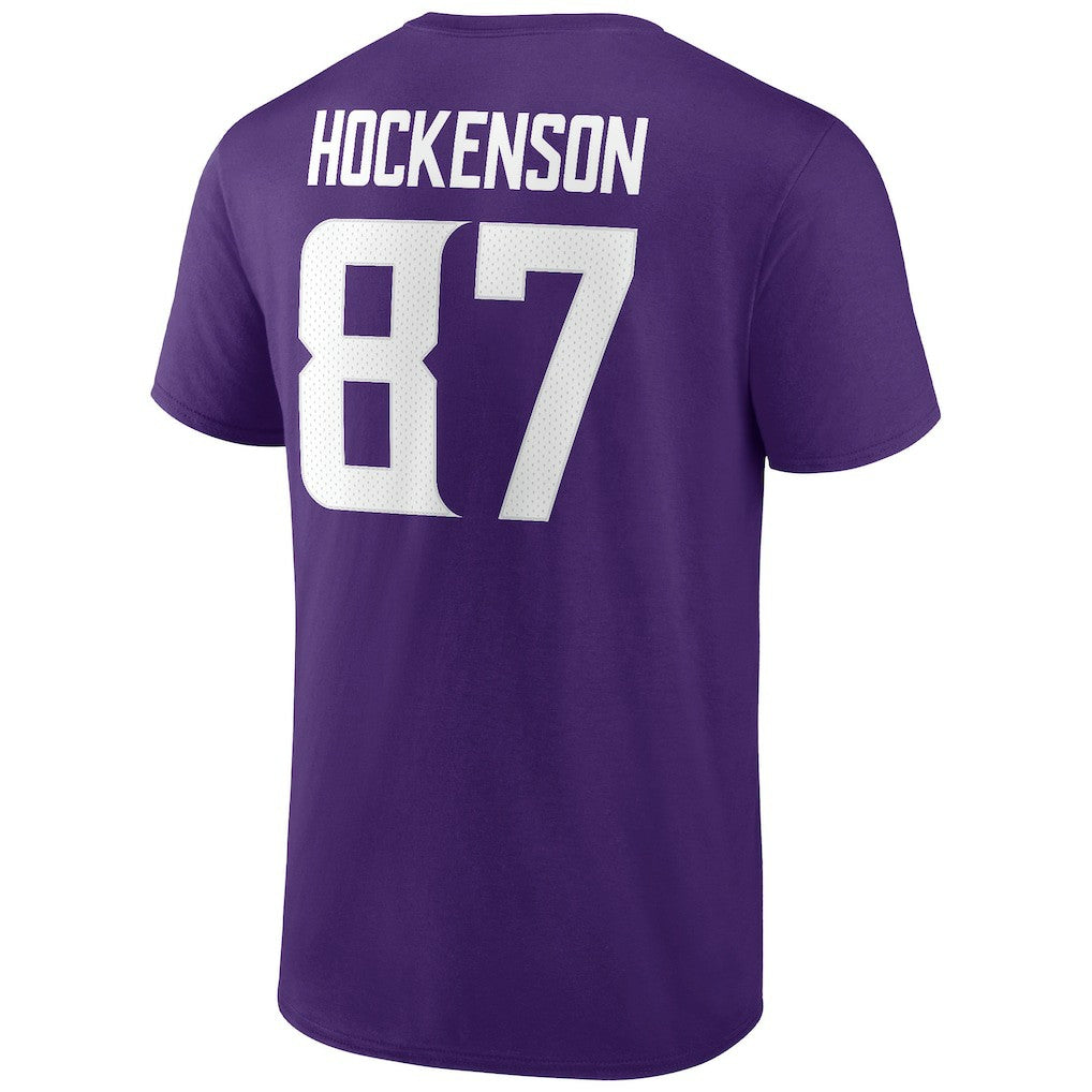 Minnesota Vikings  T.J. Hockenson  Icon Player Name & Number T-Shirt
