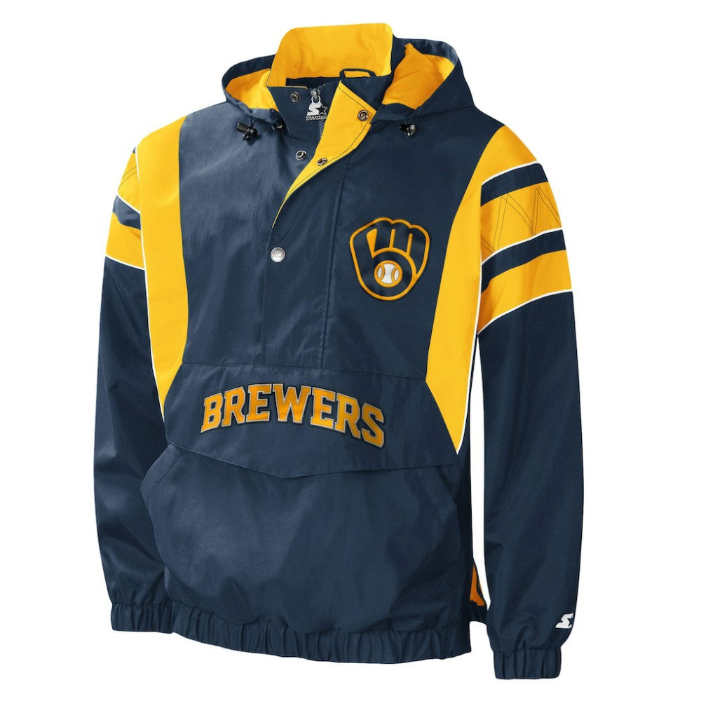 Milwaukee Brewers Starter Impact Hoodie Half-Zip Jacket | MLB US