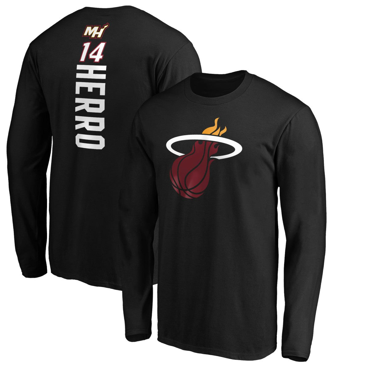 Tyler Herro Miami Heat Playmaker Team Name & Number Long Sleeve T-Shirt Discount
