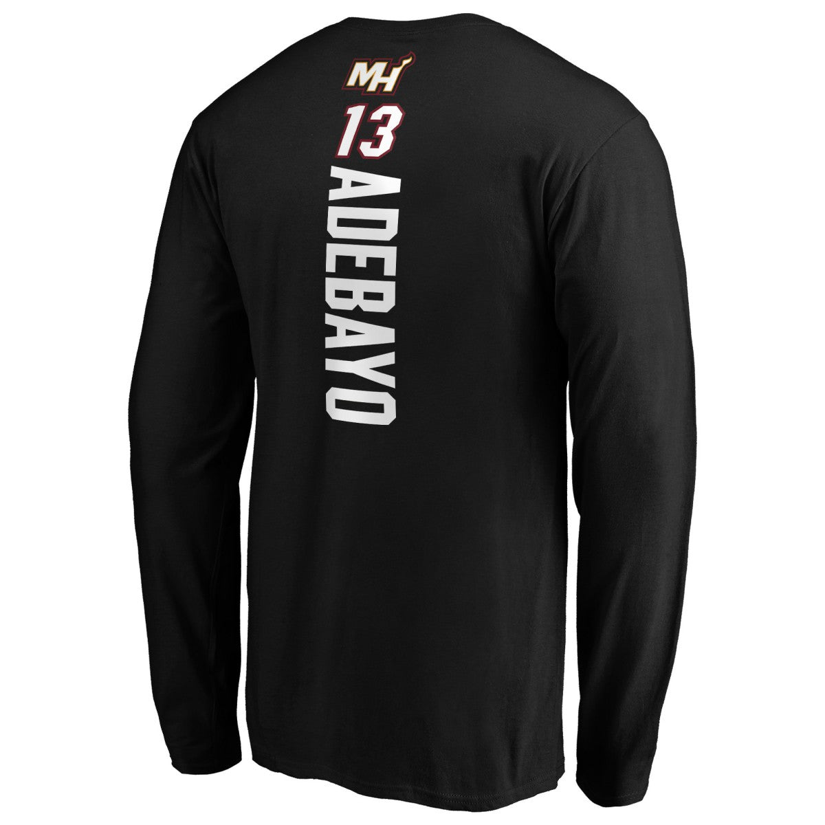 Bam Adebayo Miami Heat Playmaker Team Name & Number Long Sleeve T-Shirt Discount