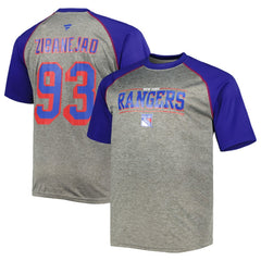 Mika Zibanejad New York Rangers Fanatics Big & Tall Contrast Raglan Name & Number T-Shirt For Sale