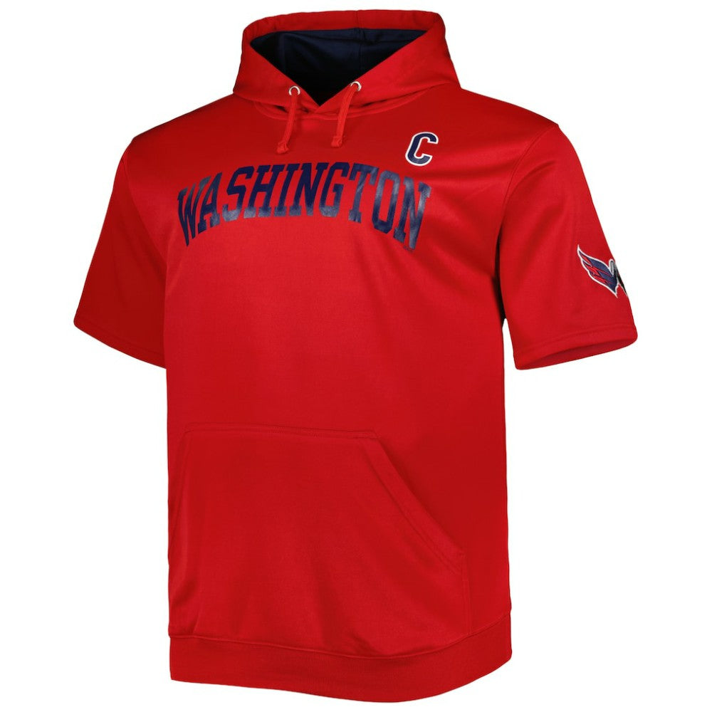 Alexander Ovechkin Washington Capitals Fanatics Big & Tall Captain Patch Name & Number Pullover Hoodie For Sale