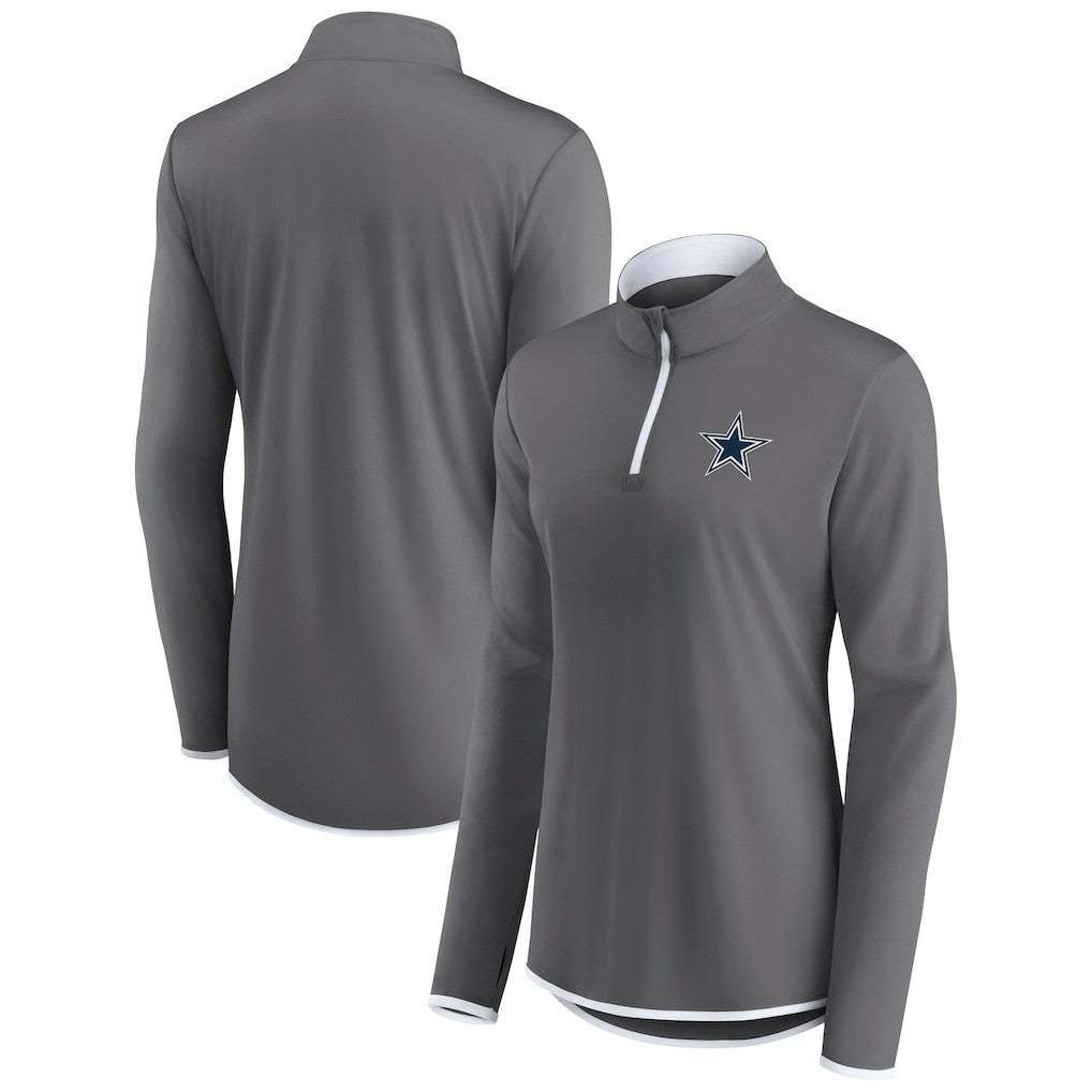 Dallas Cowboys Fanatics Women's Corner Long Sleeve 1/4 Zip Top