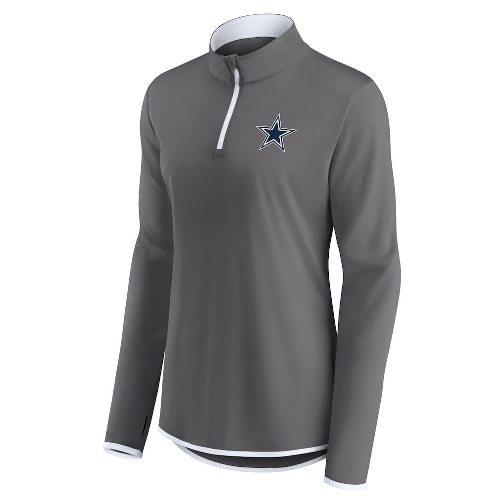 Dallas Cowboys Fanatics Women's Corner Long Sleeve 1/4 Zip Top