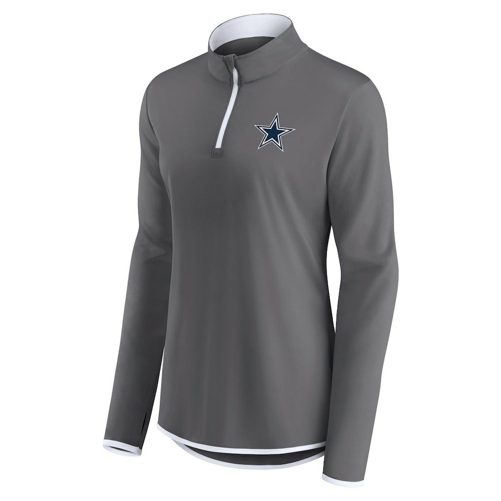 Dallas Cowboys Fanatics Women's Corner Long Sleeve 1/4 Zip Top
