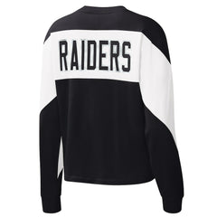 Las Vegas Raiders  Starter Women's Insight Crop Tri-Blend Long Sleeve T-Shirt