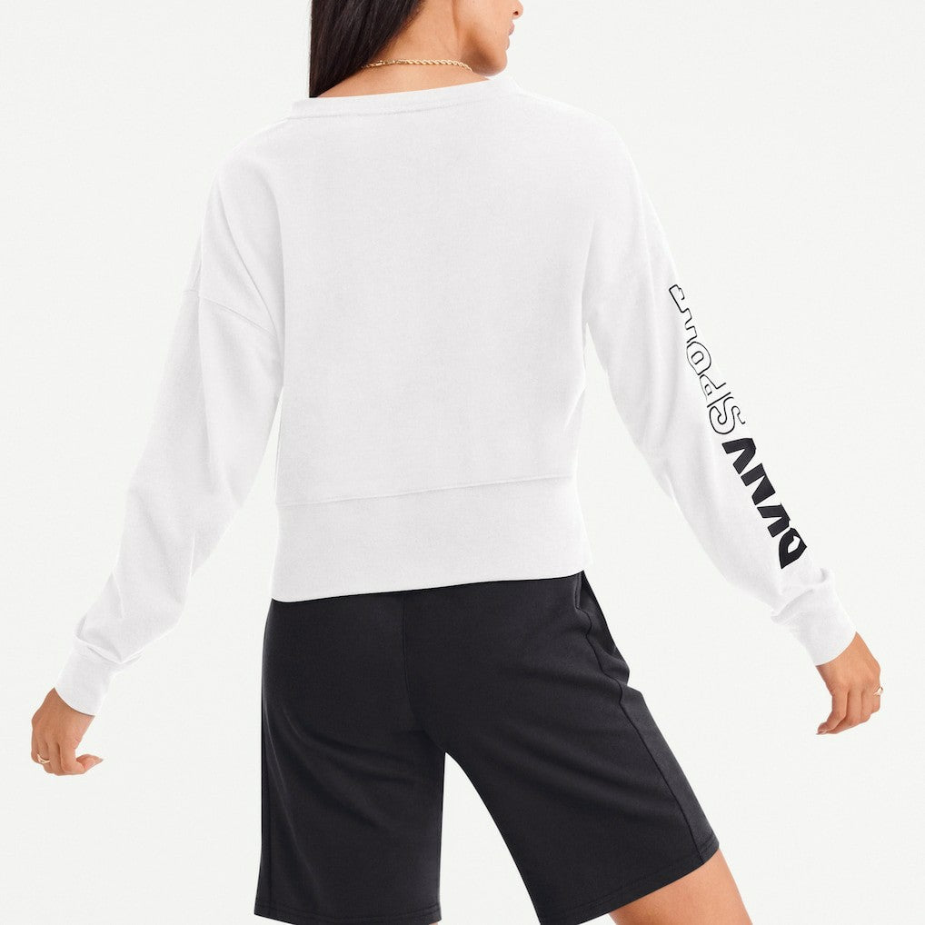 Las Vegas Raiders  DKNY Sport Women's Lily V-Neck Pullover Sweatshirt