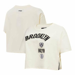 Brooklyn Nets Pro Standard Women's Retro Classic Cropped Boxy T-Shirt On Sale
