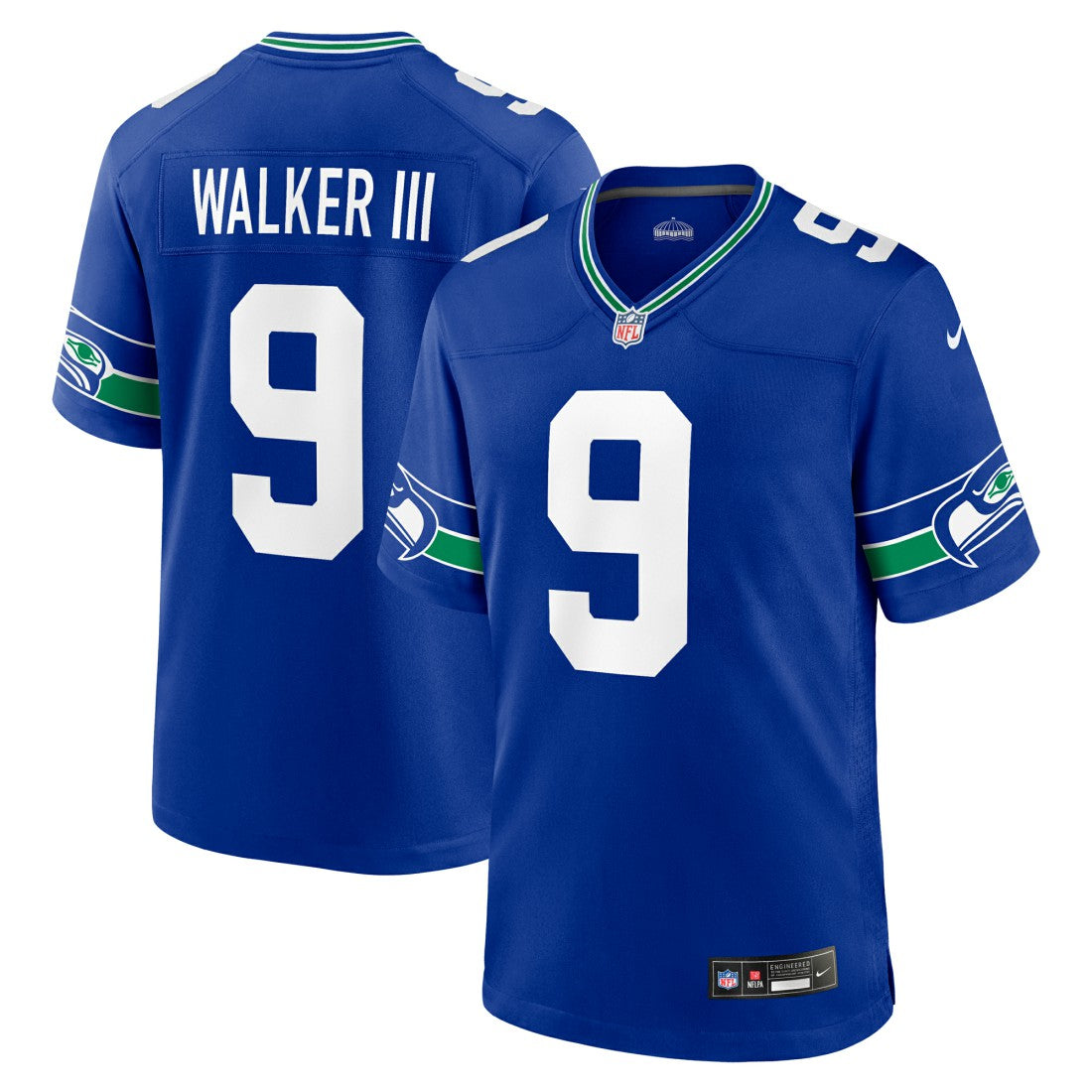 Seattle Seahawks Nike Kenneth Walker III  Throwback Player Game Jersey