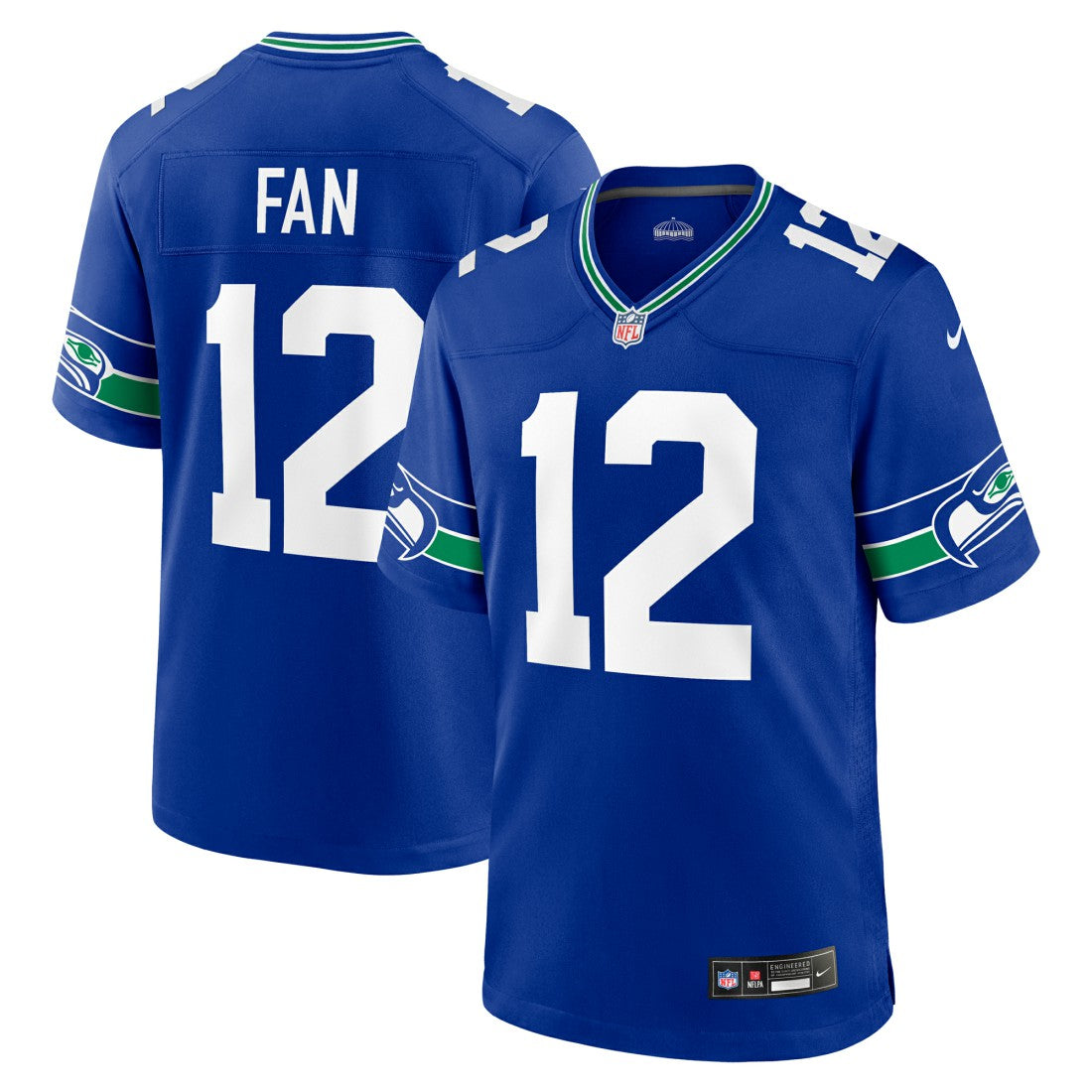 Seattle Seahawks Nike 12s  Throwback Player Game Jersey