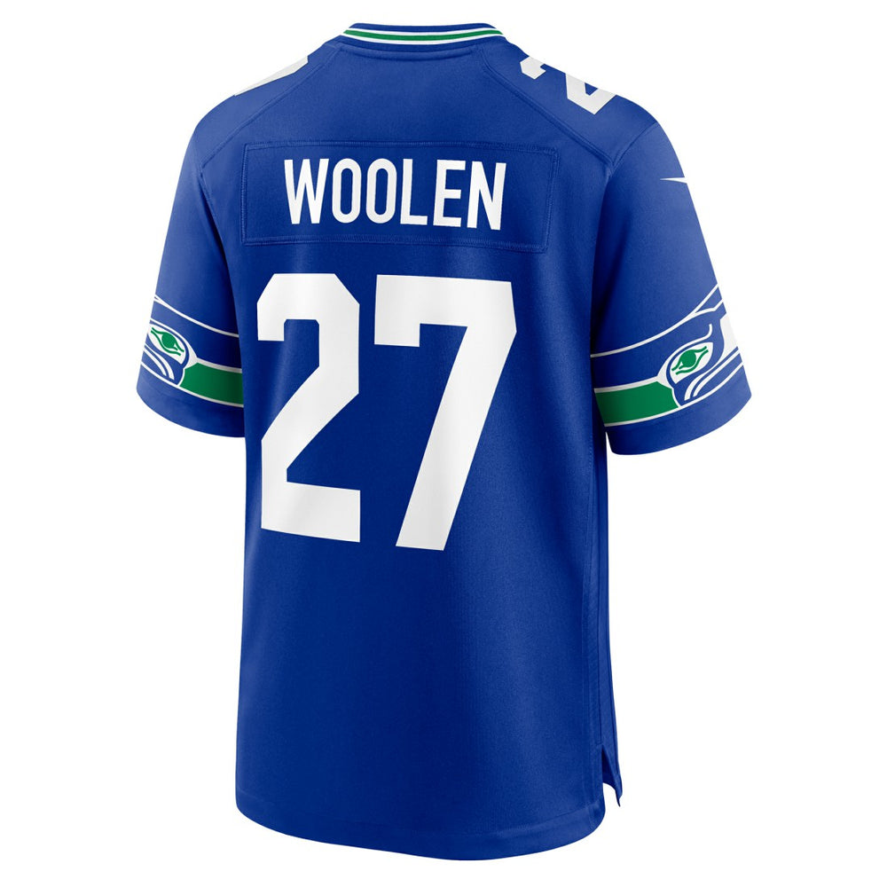 Seattle Seahawks Nike Tariq Woolen  Throwback Player Game Jersey