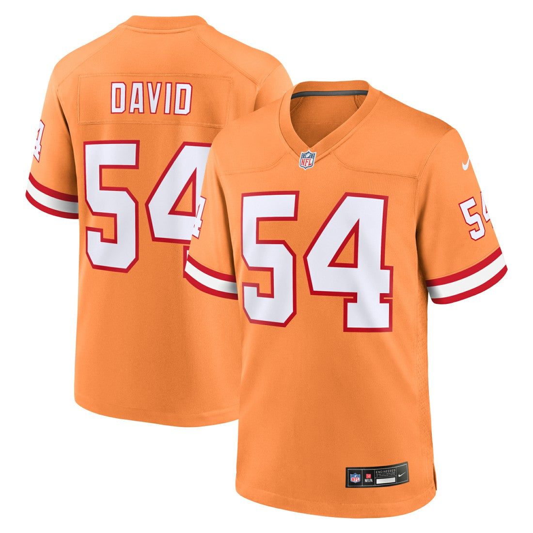 Tampa Bay Buccaneers Nike Lavonte David  Throwback Game Jersey