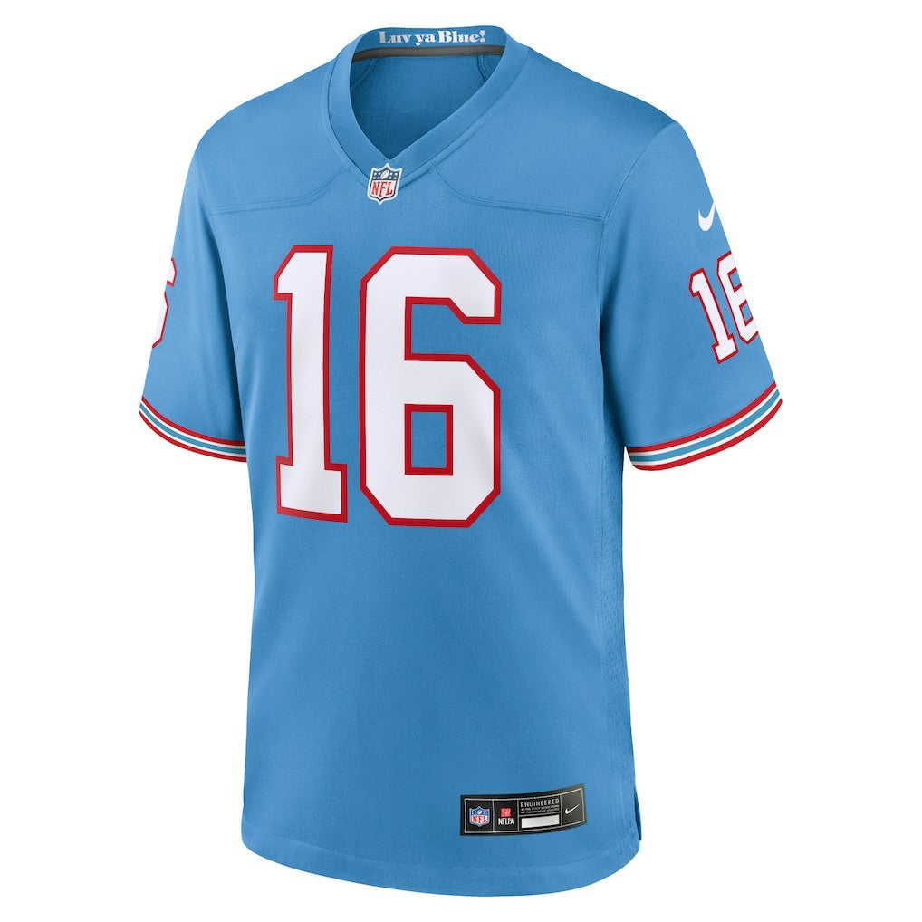 Tennessee Titans Nike Treylon Burks  Oilers Throwback Alternate Game Player Jersey