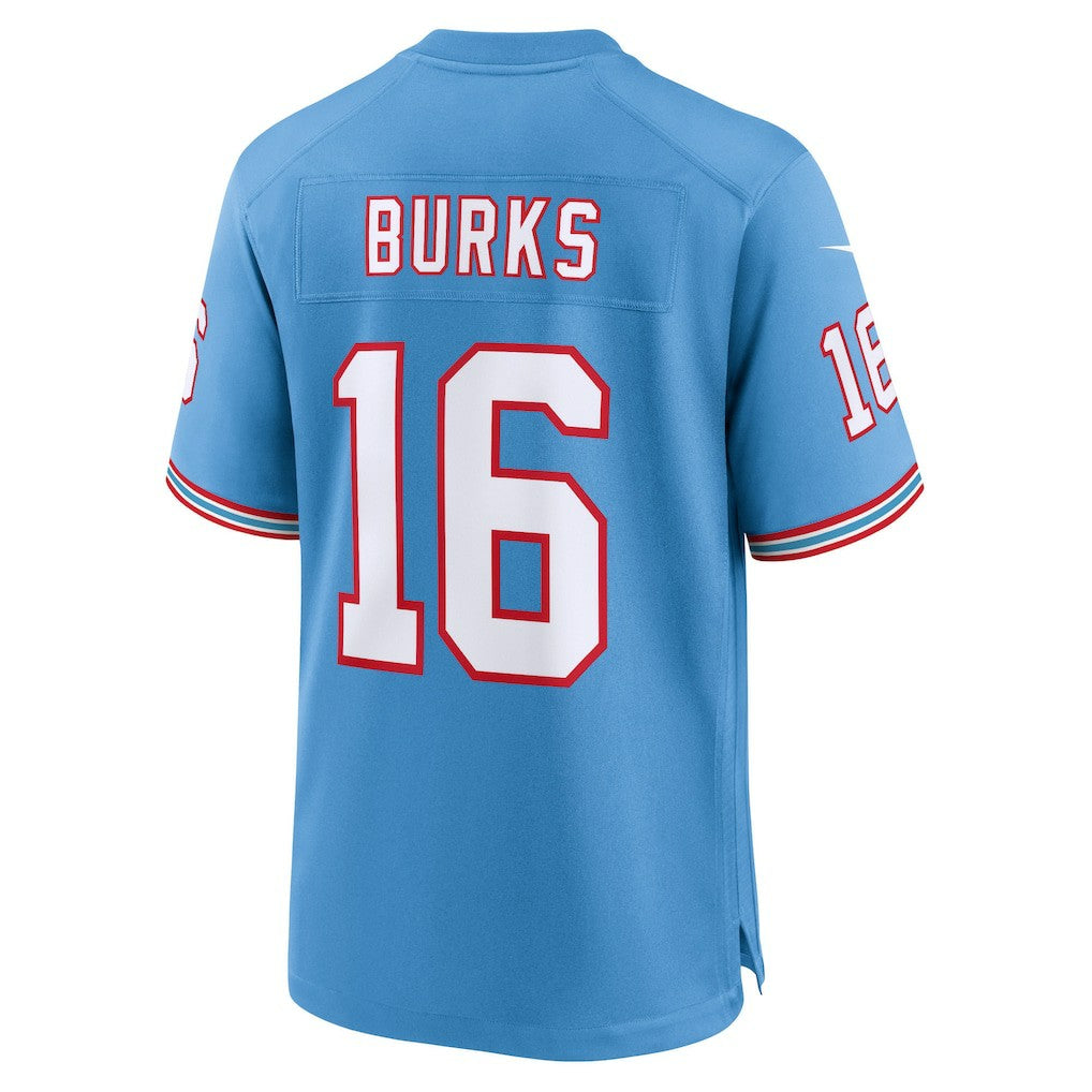 Tennessee Titans Nike Treylon Burks  Oilers Throwback Alternate Game Player Jersey
